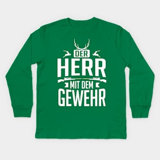 Jäger - der herr mit dem gewehr (white) Kids Long Sleeve T-Shirt